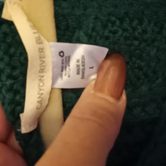 Canyon river blues LG Green sweater - Picture 3 of 4